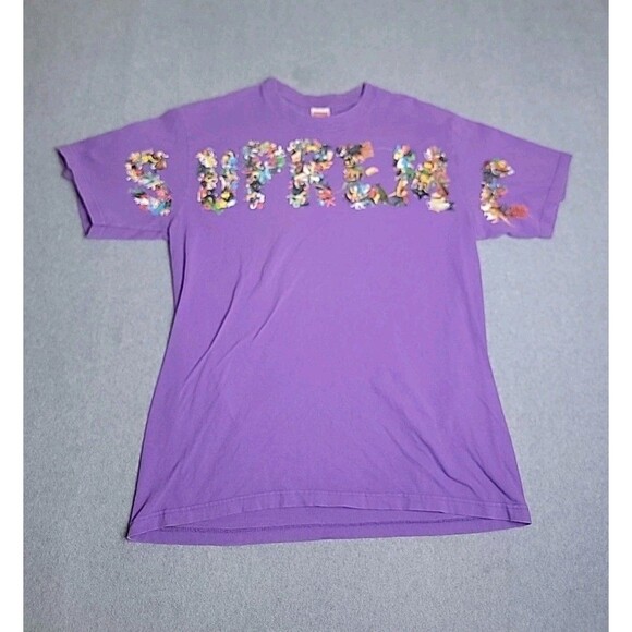 Supreme Toy Pile T Shirt Mens L Purple Hype Streetwear Graphic Spellout USA READ - Picture 1 of 14
